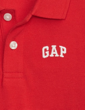 Playera tipo polo de algodón para niño