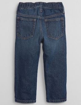 Jeans straight lavado obscuro para niño