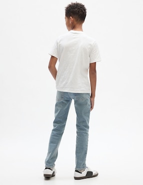 Jeans slim deslavado para niño