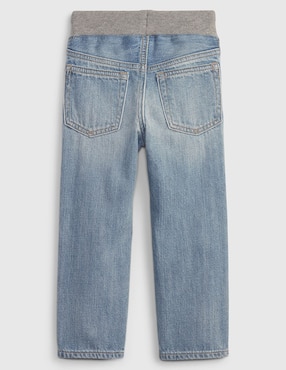 Jeans jogger slim deslavado para niño
