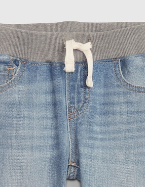 Jeans jogger slim deslavado para niño