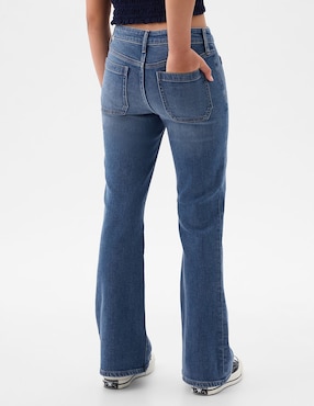 Jeans carpenter straight deslavado para niña