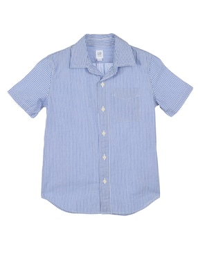 Camisa Casual De Algodón Manga Corta Para Niño