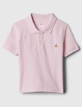 Playera Tipo Polo De Algodón Para Niño