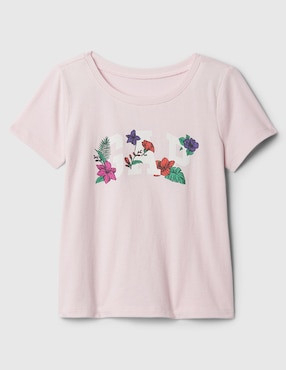 Playera Manga Corta Para Niña