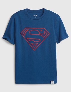 Playera Superman Manga Corta Para Niño