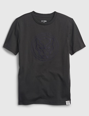 Playera Black Panther Manga Corta Para Niño