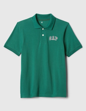 Playera Tipo Polo De Algodón Para Niño