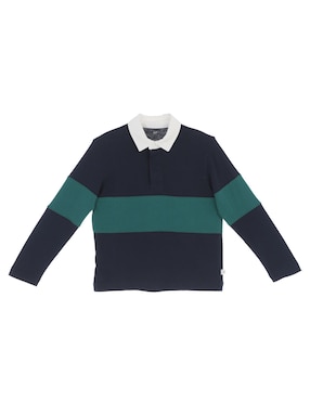 Playera Tipo Polo De Algodón Para Niño