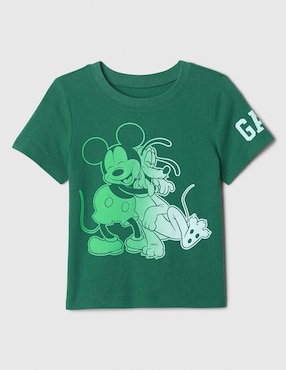 Playera Mickey Y Pluto Manga Corta Para Niño