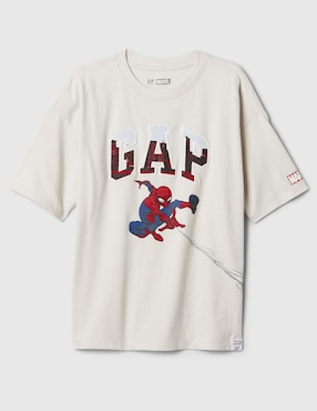 Playera Marvel Manga Corta Para Niño