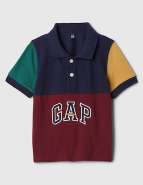 Playera Tipo Polo De Algodón Para Niño