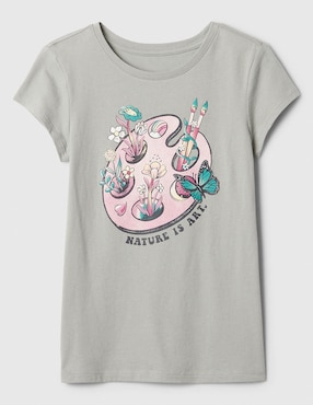 Playera Manga Corta Para Niña