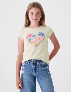 Playera Manga Corta Para Niña