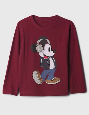 Playera Mickey Mouse Manga Larga Para Niño