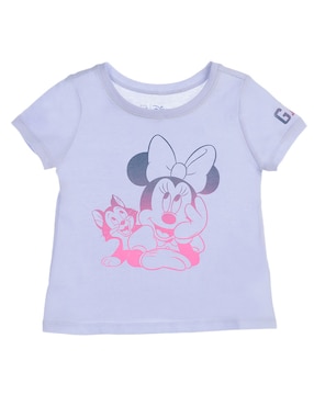 Playera Minnie Mouse Manga Corta Para Niña