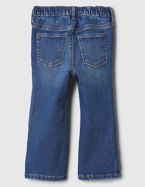 Jeans flare lavado medio para niña