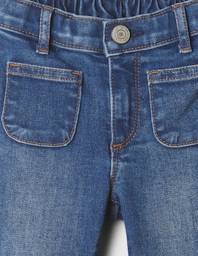 Jeans flare lavado medio para niña
