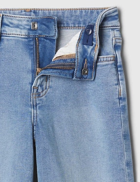 Jeans amplio lavado claro para niña