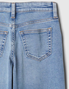 Jeans amplio lavado claro para niña