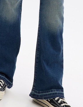 Jeans straight deslavado para niña