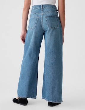 Jeans baggy deslavado para niña