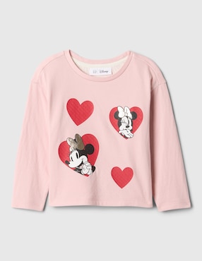 Playera Minnie Mouse Manga Larga Para Bebé Niña