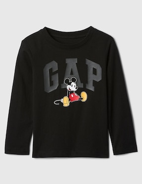 Playera Mickey Mouse Manga Larga Para Bebe Niño