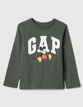 Playera Mickey Mouse Manga Larga Para Niño