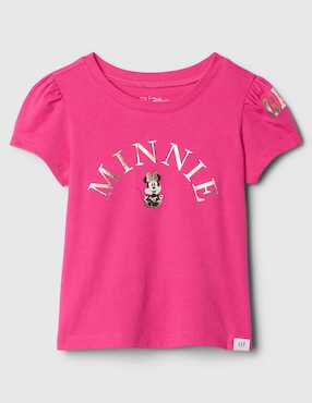 Playera Minnie Mouse Manga Corta Para Niña