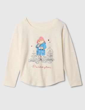 Playera GAP X PADDINGTON Manga Larga Para Bebé Niña