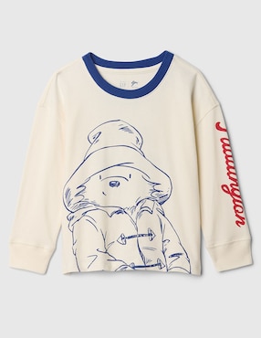 Playera GAP X PADDINGTON Manga Larga Para Niño