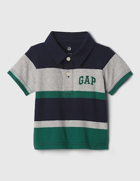 Playera Tipo Polo De Algodón Para Niño