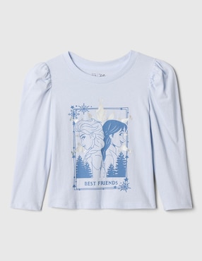 Playera Frozen Disney Manga Larga Para Niña