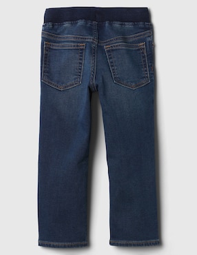Jeans straight lavado obscuro para niño