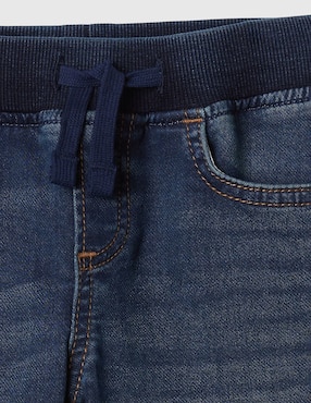 Jeans straight lavado obscuro para niño