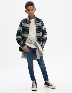 Jeans straight deslavado para niño
