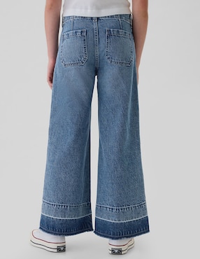 Jeans flare deslavado para niña