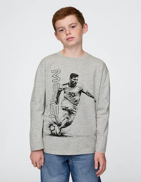 Playera Messi manga larga unisex