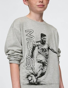 Playera Messi manga larga unisex