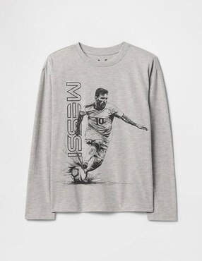 Playera Messi manga larga unisex