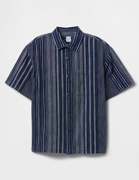 Camisa casual de algodón manga al codo para niño
