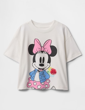 Playera Minnie Manga Corta Para Bebé Niña