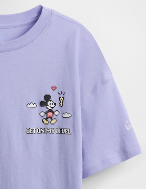 Playera Mickey Mouse manga corta para niña
