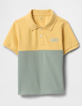 Playera Tipo Polo De Algodón Para Bebé Niño