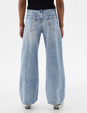 Jeans flare lavado desgastado para niña