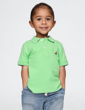 Playera Tipo Polo De Algodón Para Niña