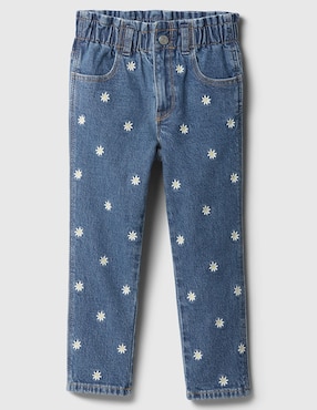 Jeans slim lavado medio para niña