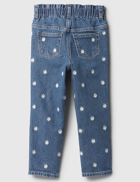 Jeans slim lavado medio para niña