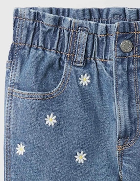 Jeans slim lavado medio para niña